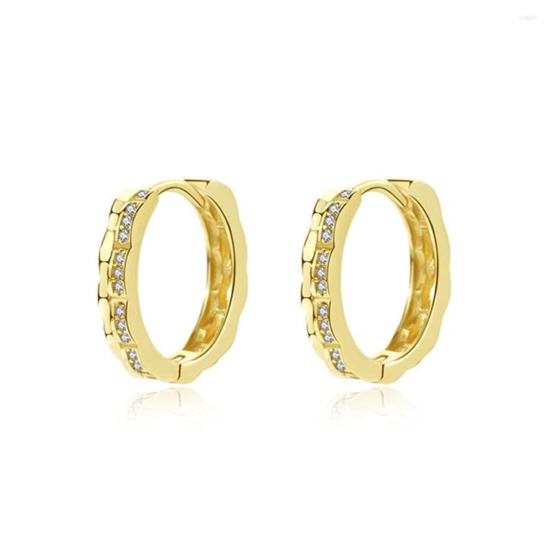 

Hoop Earrings WPB S925 Sterling Silver Women Circle Zircon Luxury Jewelry Girls Wedding Gift Festival Trend