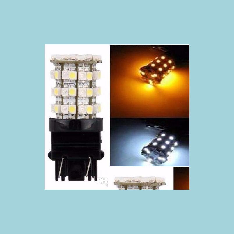 

Car Bulbs 6Pcs Switchback Dual Color White/Amber T25 3157 2835 60Smd Turn Signal Led Bbs Drop Delivery Mobiles Motorcycles Car Light Dhctp