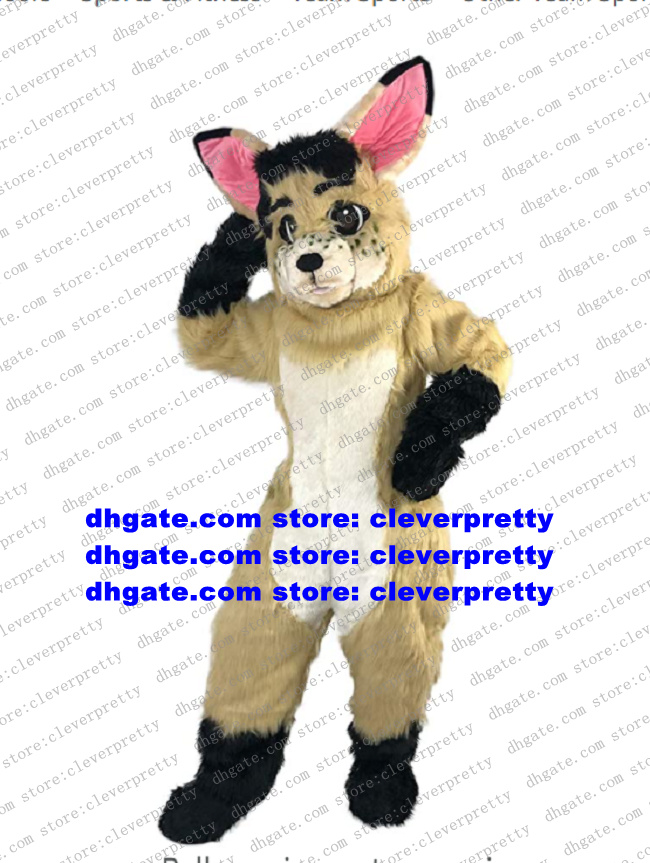 

Beige Long Fur Furry Mascot Costume Rabbit Bunny Hare Fursuit Adult Cartoon Character Commercial Street Movie Props zz7574, As in photos