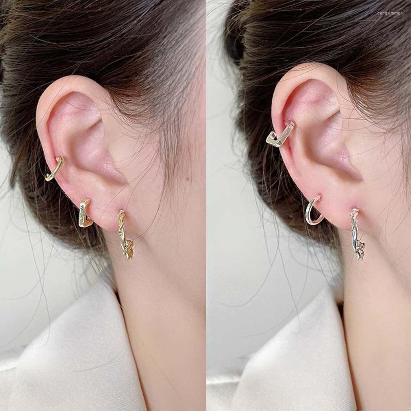 

Hoop Earrings Minimalist Gold Silver Geometric Daily All-match C-shape Mini Classic High-end Metal Ear Accessories
