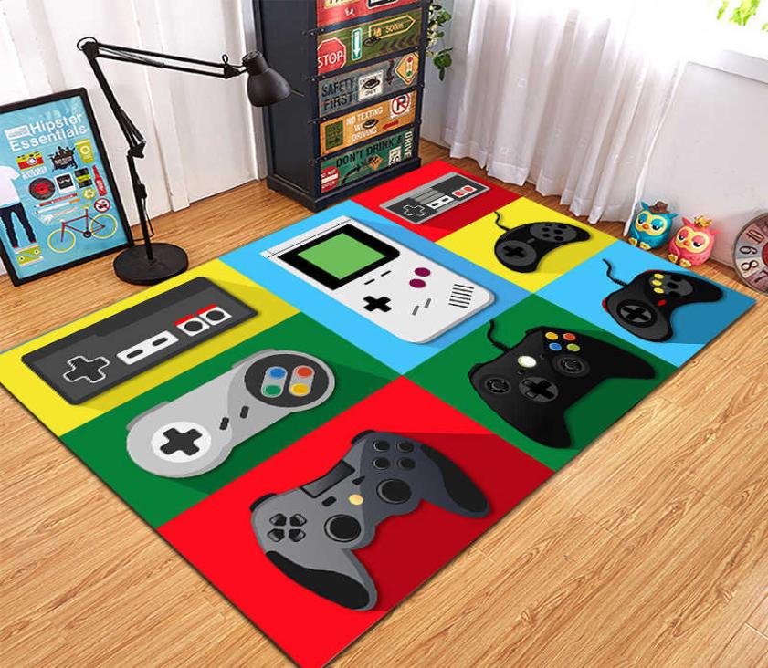 

Cartoon Tapete Gamer Area Rugs AntiSlip Washable Carpets for Living Room Study Bedroom Kid Playing Carpets 100x150cm Room Rug 2104978440, Game-life