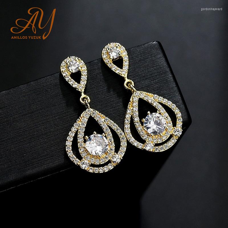 

Dangle Earrings Anillos Yuzuk Star Basic Wedding Drop Solid Silver 925 Clear Cubic Zirconia Women Statement Jewelry