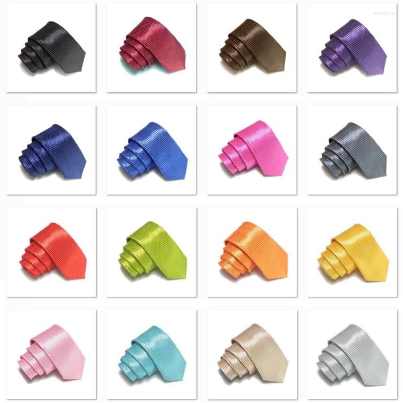 

Bow Ties HOOYI Polyester Men's Solid Color Neck Tie Fashion Slim Skinny Necktie Cravat