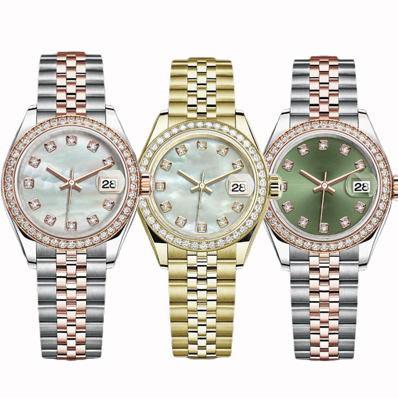 wristwatch for women designer diamond watches womens automatic rose Gold date size 36MM 31MM 28MM watches high quality Montres pour dames ladies ice