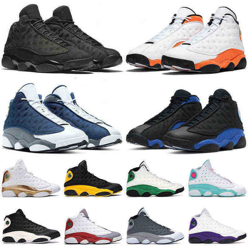 

men women Outdoor shoes 13s Hyper Royal Starfish Red Flint Dirty Bred Chicago Barons Black cat mens trainers athletic sneakers, Box