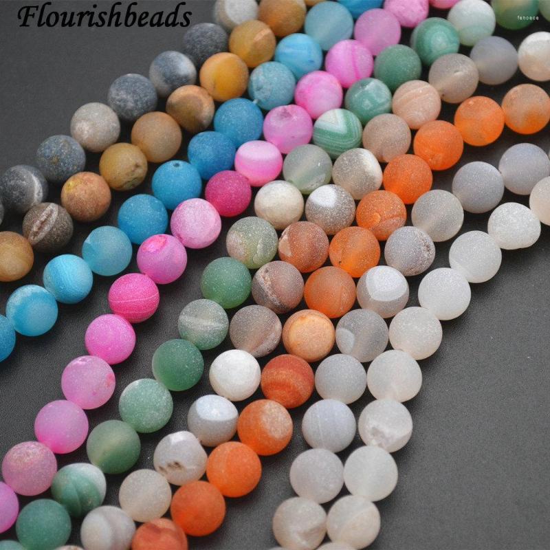 

Beads 8mm Dull Polished Matte Smooth Agate Stone Round Loose