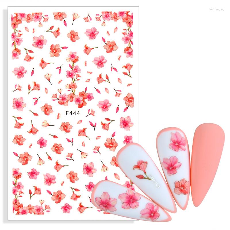 

Nail Stickers 2022 Cartoon Characters Plants Animals Forest Flowers Small Fresh 3D Hyuna Style Patch Waterproof, E2550