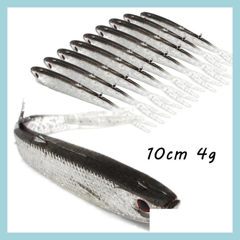 

Baits Lures 20Pcs/Lot 10Cm 4G 3D Eyes Bionic Fish Sile Fishing Lure Soft Baits Lures Artificial Bait Pesca Tackle Accessories Bl27 Dh7Zo