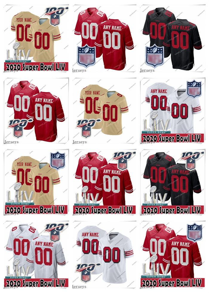 

Custom San Francisco''49ers''Any Name 5 Lance 10 Garoppolo 16 Montana 19 Samuel 23 McCaffrey 54 Warner 80 Rice 85 Kittle 97 Bosa''NFL''Football Jerseys