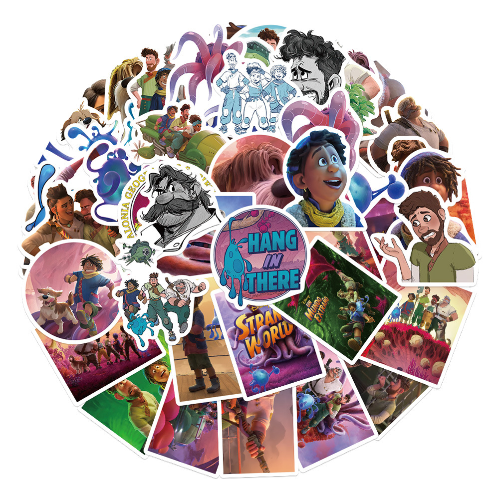 

50PCS Mixed Skateboard Stickers Cartoon Weird World For Car Laptop Ipad Bicycle Motorcycle Helmet PS4 Phone Kids Toys DIY Decals Pvc Water Bottle Sticker, Multi colors