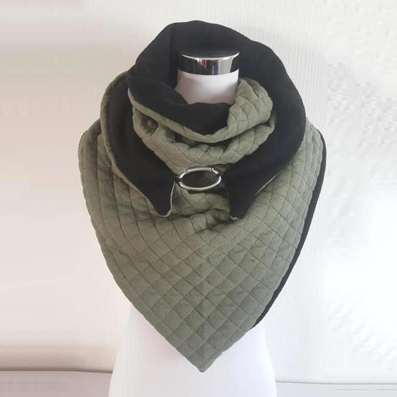 

Scarves Fashion Vintage Winter Women Luxury Button Soft Wrap Casual Warm Shawls Neckerchief Foulard Femme