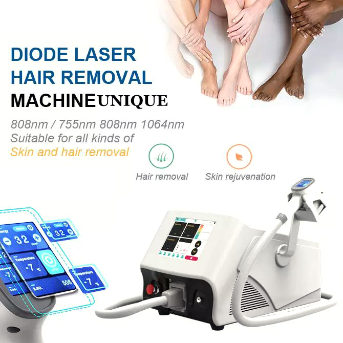 

808nm Diode Laser Hair Removal Machine Beauty Salon Whole Body Permanent Freezing Point Painless Skin Rejuvenation Equipment For Women
