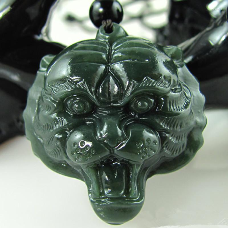 

Pendant Necklaces Hetian Stone Tiger Head Zodiac Wholesale Domineering Male Models Women Men Fashion Jewelry