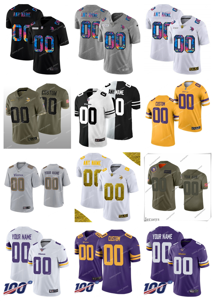 

Custom Minnesota''Vikings''Any Name 14 Diggs 33 Cook 84 Moss 4 Cook 7 Peterson 8 Cousins 18 Jefferson 19 Thielen 22 Smith''NFL''Football Jerseys