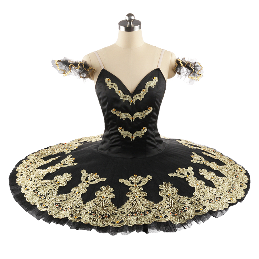

black swan gold tutu YAGP Pancake professional ballet Dress swan lake girl classical ballet Stage wear custom for women JN0098