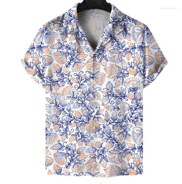 

Men' Casual Shirts 2022 Summer 3D Beach Print Short-sleeved Men' Hawaiian Europe And America Thin Clothing Spot, Green