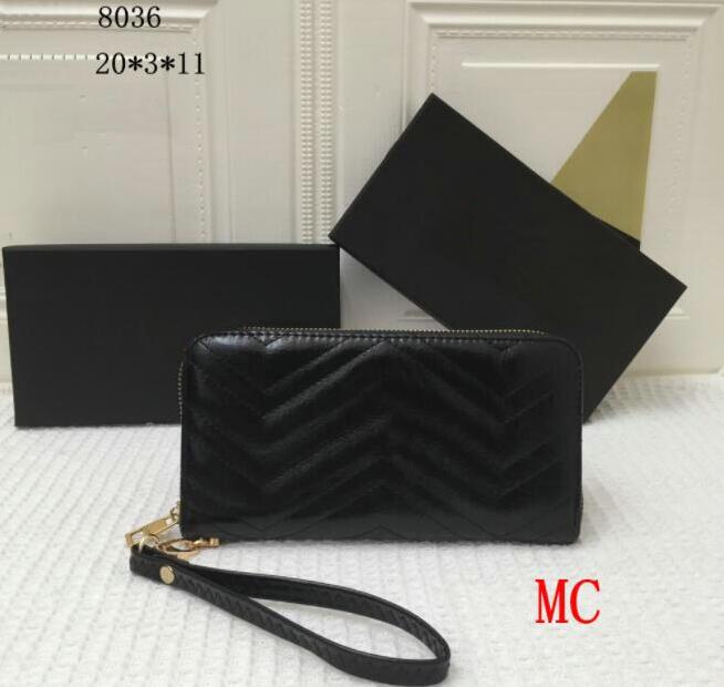 

Women Designer Malmont Wallets Canvas Leather Zipper Purse Lady brand Ladies Long Coin Purse Classical Card Holder Card Holder Passport Holder, Black