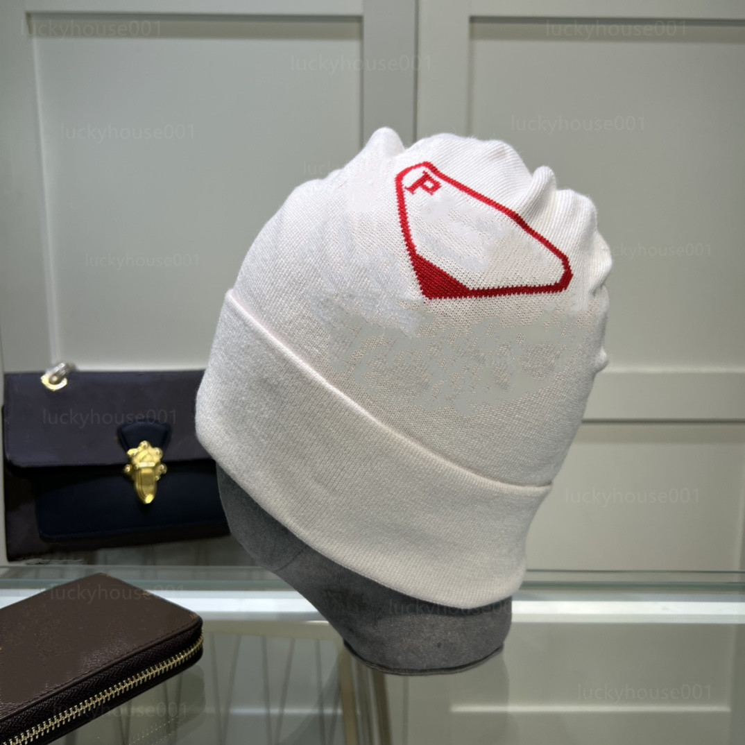 

New Luxury Charms P Letter hat Winter Bean Men and Women Fashion Knit Autumn Pure Wool Hats Jacquard Unisex Warm Skull Hip Hop Hat Valentine Day Accessories, A4