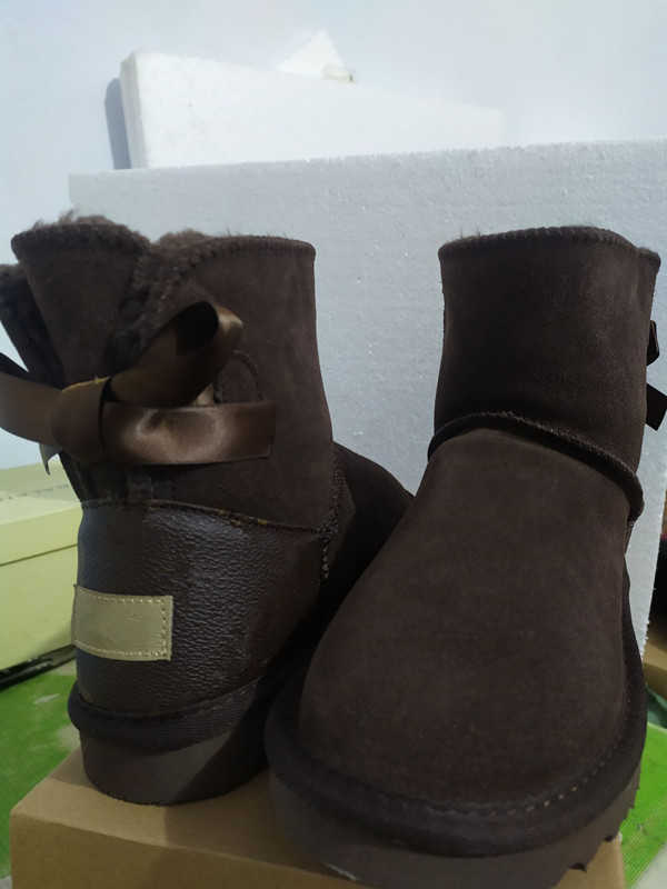 

ugglies boots Fashion Women Ankle Boots Real leather Women's Children kids bailey bow snow boots DF8A, No shoes