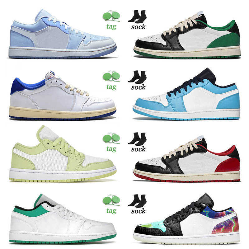 

1s Low Basketball Shoes Jumpman Sports Limelight Galaxy Arctic Punch Black White Dark Beetroot Black Washed Denim Jorda Sneakers Green Toe DQLX, Separate colors