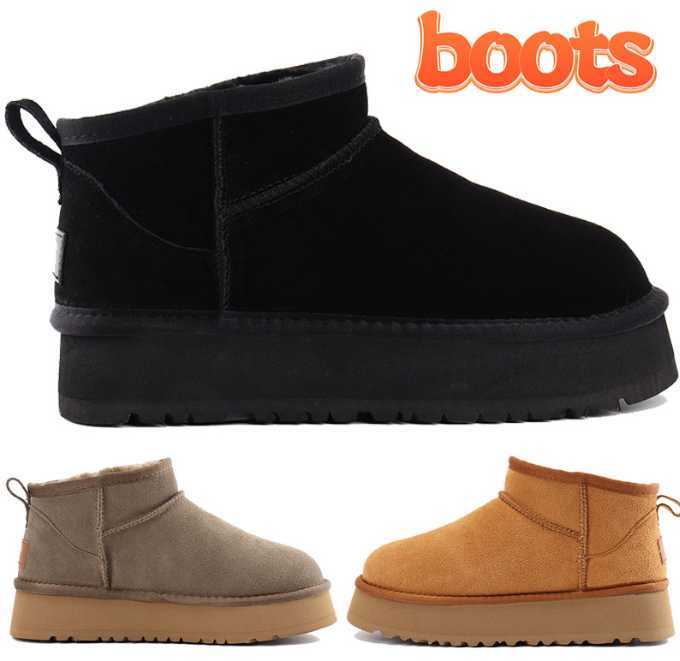 

Boots Designer Australia snow boot shoes Classic ultra mini platform boots booties black Charcoal chestnut brown women Comfort Sheepskin SDDFG, Mini brown
