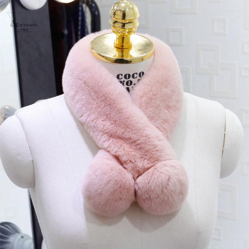 

Scarves 2022 Designer Scarf For Women's Winter Female Women Luxury Fur Shawl Pompom