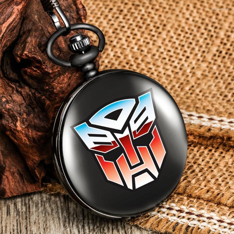 

Pocket Watches Antique Men Autobots Helmet Mask Action Figure Car Quartz Watch Chain Boys Girls Fans Cosplay Gifts For Kids Women, Model 03