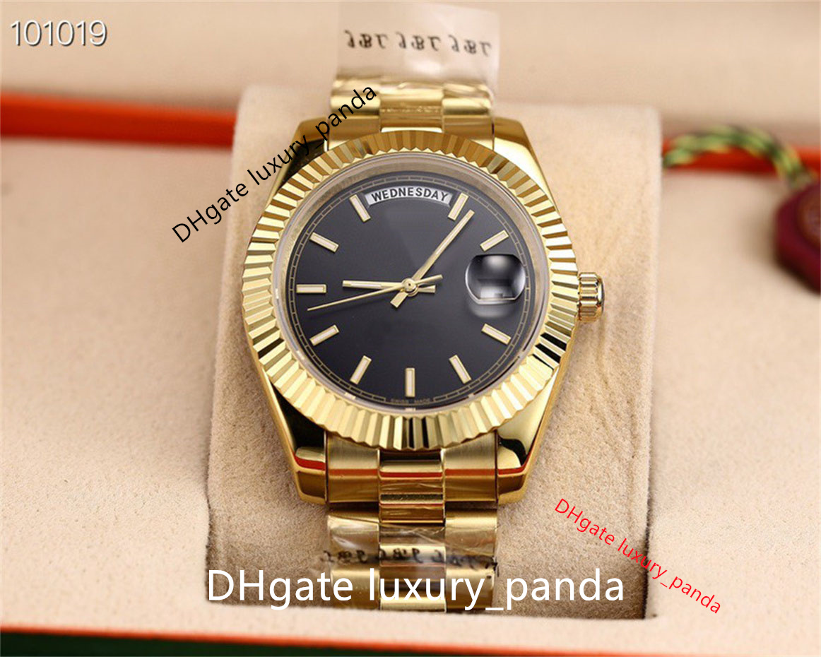 

Ceramic men's watches Week calendar automatic mechanical watch 41mm 2813 movement luminous sapphire 904L luxury gold silver bracelet waterproof watch-2
