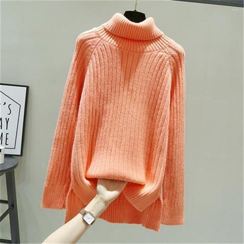 

Women' Sweaters Turtleneck Sweater Women Fall/winter 2022 Fashion Loose Long-sleeve Warm Knitting Pullover Solid Color Casual Female Jumper