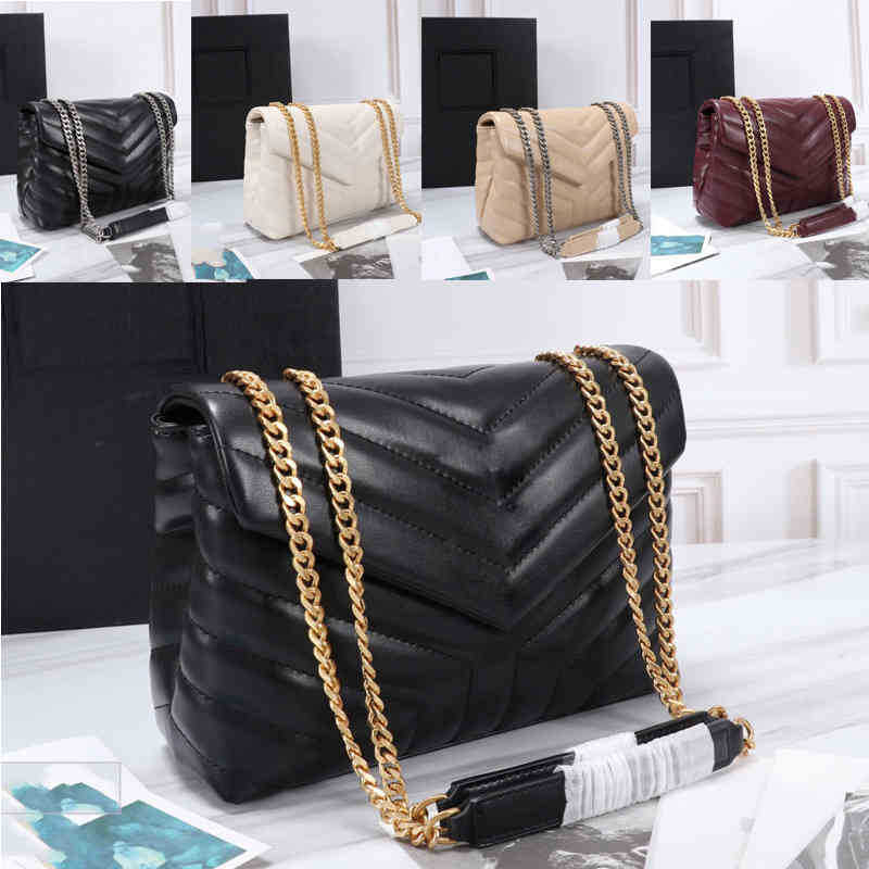 

Shopping Bags Classic Shoulder Women Chain Handbag High Quality Leather Luxury Designer Brand Crossbody Female Purses 220325