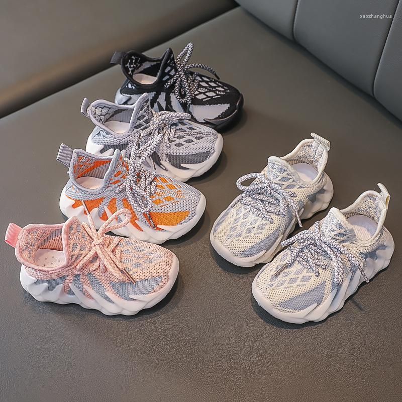 

Athletic Shoes Children Casual Running Sneakers Boys Kids Mesh Breathable Anti-slip Walking Patchwork Toddler Soft Soled Girls Shoe knh, Yellow