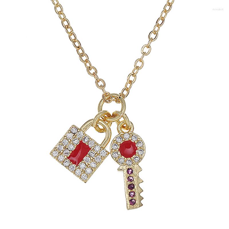 

Pendant Necklaces Design Jewelry Fashion Layer Lock Portrait Pendants For Women 3 Colors Gold Chain Choker Statement Necklace