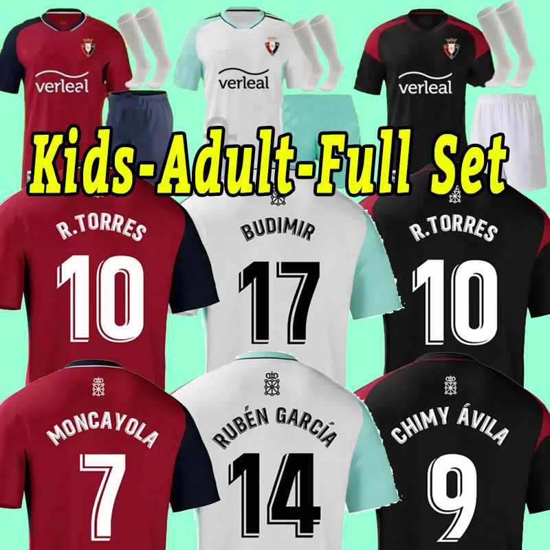

camiseta osasunas 22 23 jerseys Los Rojillos CHIMY AVILA R.TORRES RUBEN GARCIA football shirts rojos TORRO BUDIMIR MONCAYOLA gorriak soccer jersey kids kit, Home+patch