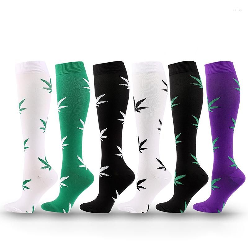 

Men's Socks Compression Sockings Sports Breathable Weat-absorbent Stylish Leisure Comfortable, Green white