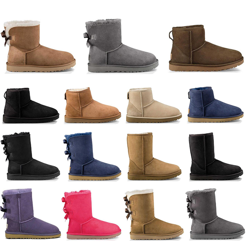 

Designer women shoes snow boots black chestnut brown pink purple grey beige dark blue girls ladies Australia boot Australian Fur ankle boots, #18