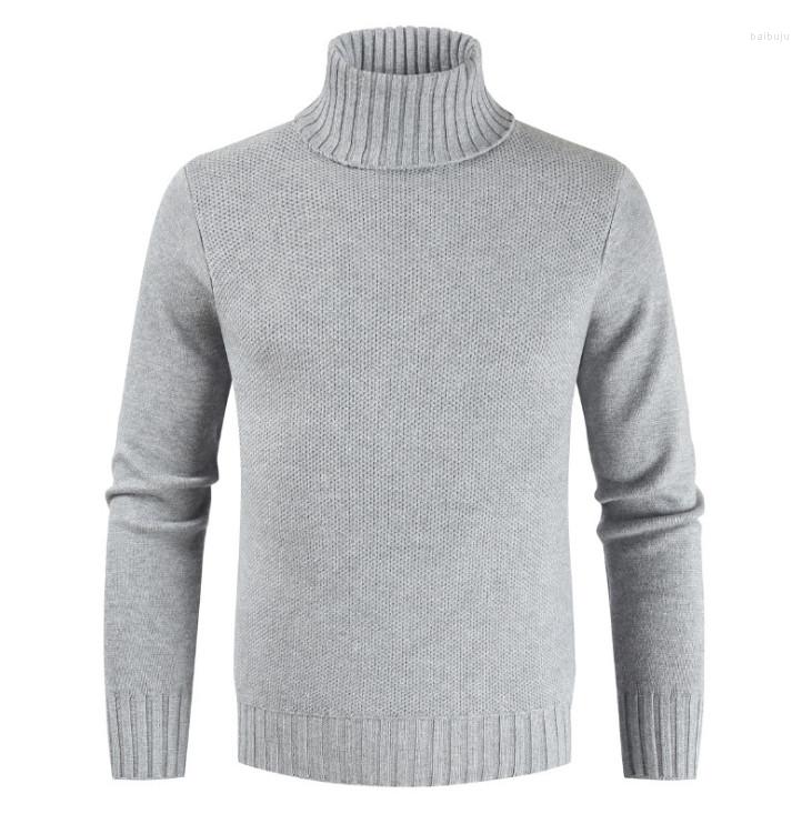 

Men's Sweaters Autumn Winter The Mens Fashion Turtleneck Long Sleeve Slim Fit Pullover Cashmere Casual Pullovers, Black