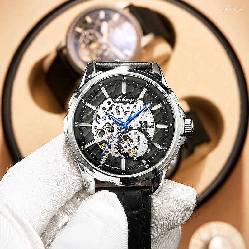 

Wristwatches AILANG Authentic Waterproof Watch Men's Mechanical Automatic Hollow Tourbillon Luminous Fashion Trend