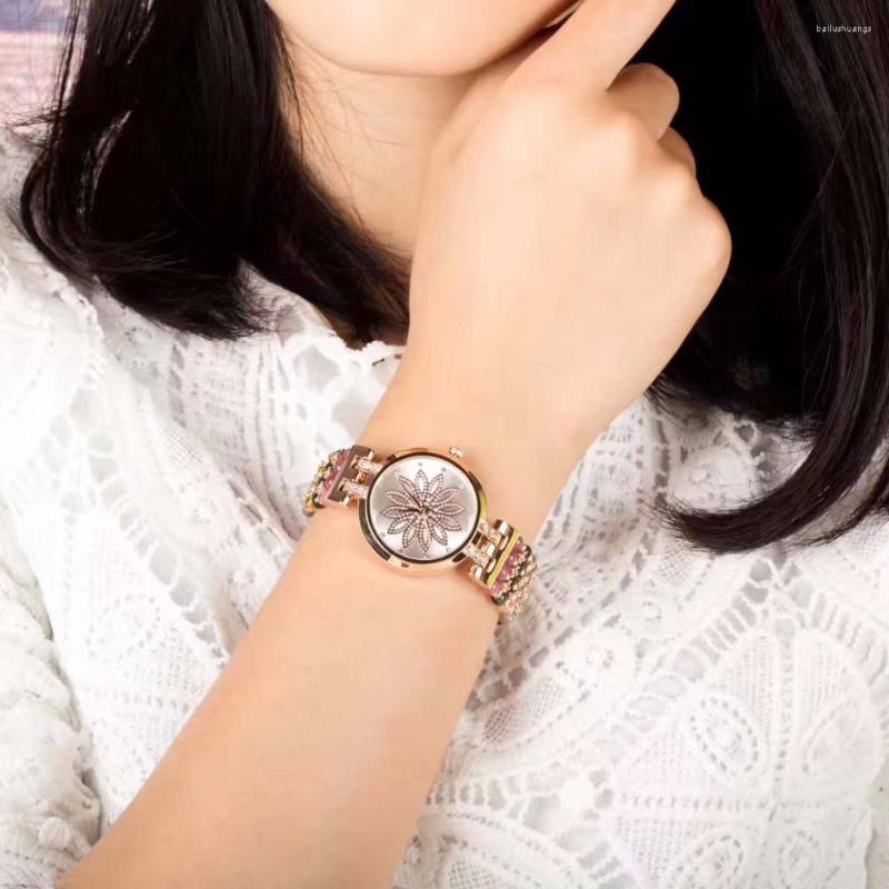 

Charm Bracelets Natural Tourmaline Energy Stone Bracelet Diy Jewelry Watch For Women Waterproof Summer Beach Wholesale