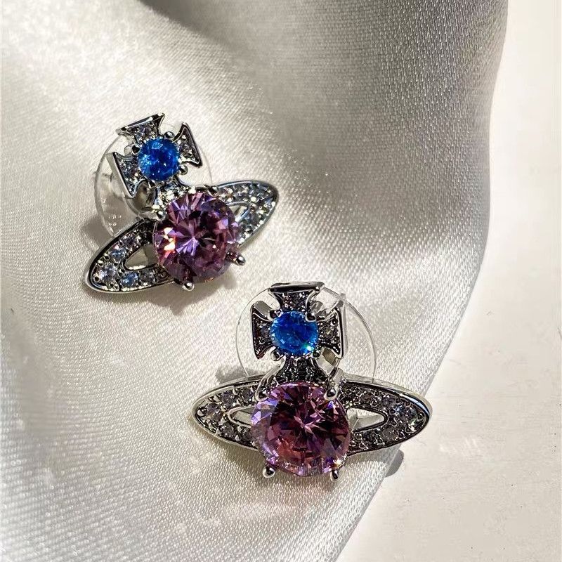 

Wholesal Luxury Brand Designer Stud Earrings Fashion Women Orbit Earring Crystal Rhinestone Earrings Jewelry For Women