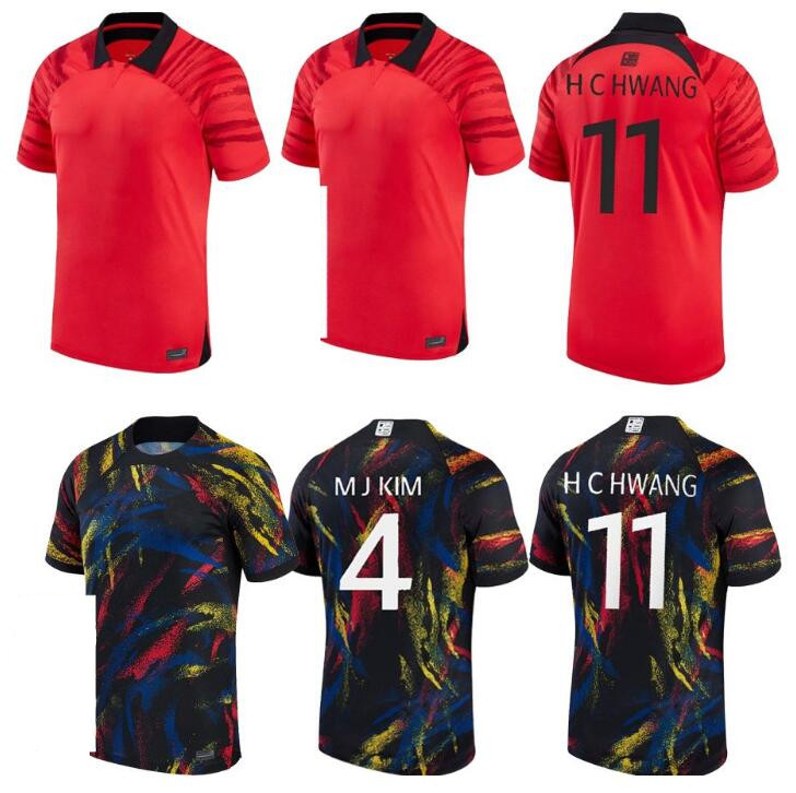 

2022 2023 South Korea soccer jerseys 22 23 Home Red SON KIM HWANG LEE JEONG SUNG LEE KWON National team shirt Football uniform, Away