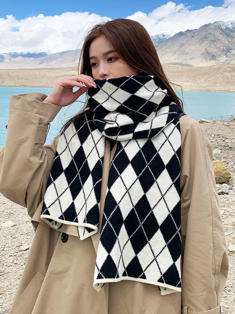 

Scarves Vintage Cashmere Scarfs For Ladies Women Plaid Print Scarve Pashmina Mujer Female Stoles Foulard Bufanda Blanket Long Wrap Shawl