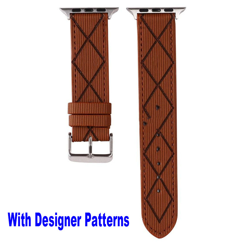 

Luxury C Designer Slim Straps With Embossed Pattern For Apple Watch Band 45mm 42mm 38mm 40mm 44mm Iwatch 8 3 4 5 7 41mm Bands Metal Connector Fashion Leather Ladies Women