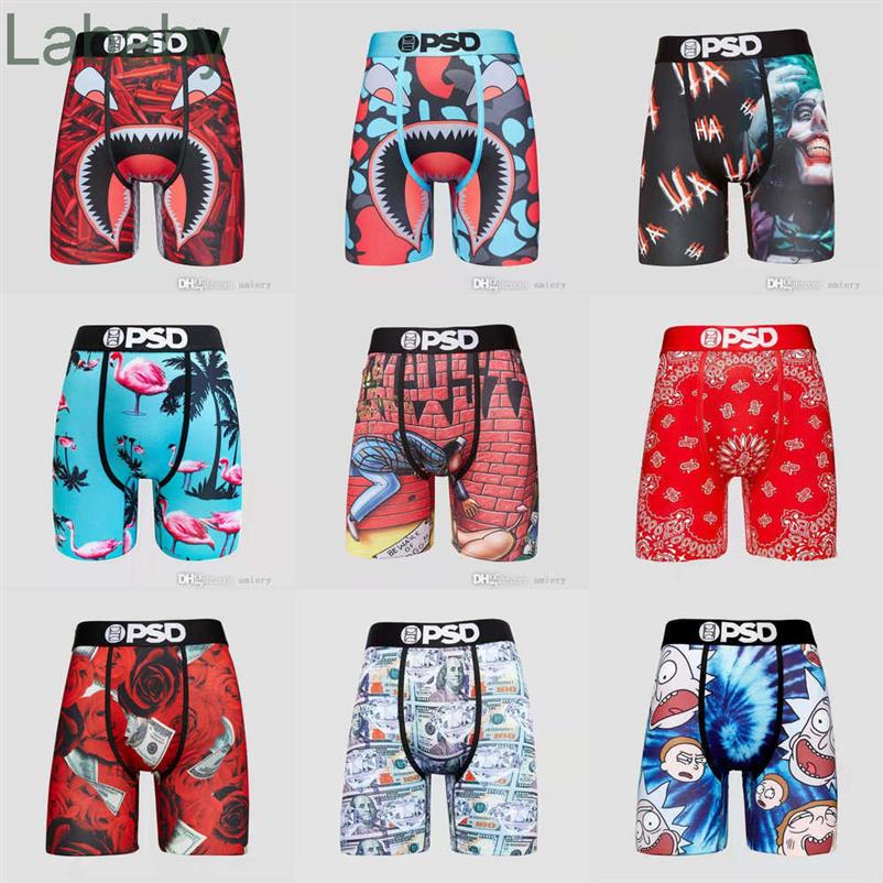 

New Printed Men Underwear PSD Soft Breathable Boxer Batch Comfort Underpants Stretch Fabric Whole Vendor Men Waistband Boxers 316C, P27