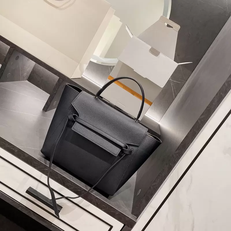 

Tote Bag Designer Handbags Women Shopping Bags Mini Purse Genuine Leather Pouch Quality Large Capacity Grained calf bag micro belt, 15