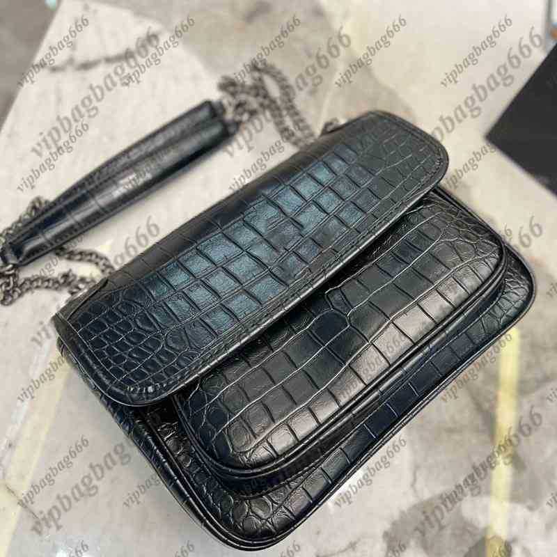 

Shopping Bags Designer Messenger Women Chain Handbag Cool Shoulder Bucket Leather Crossbody Female Purses 220416, Black