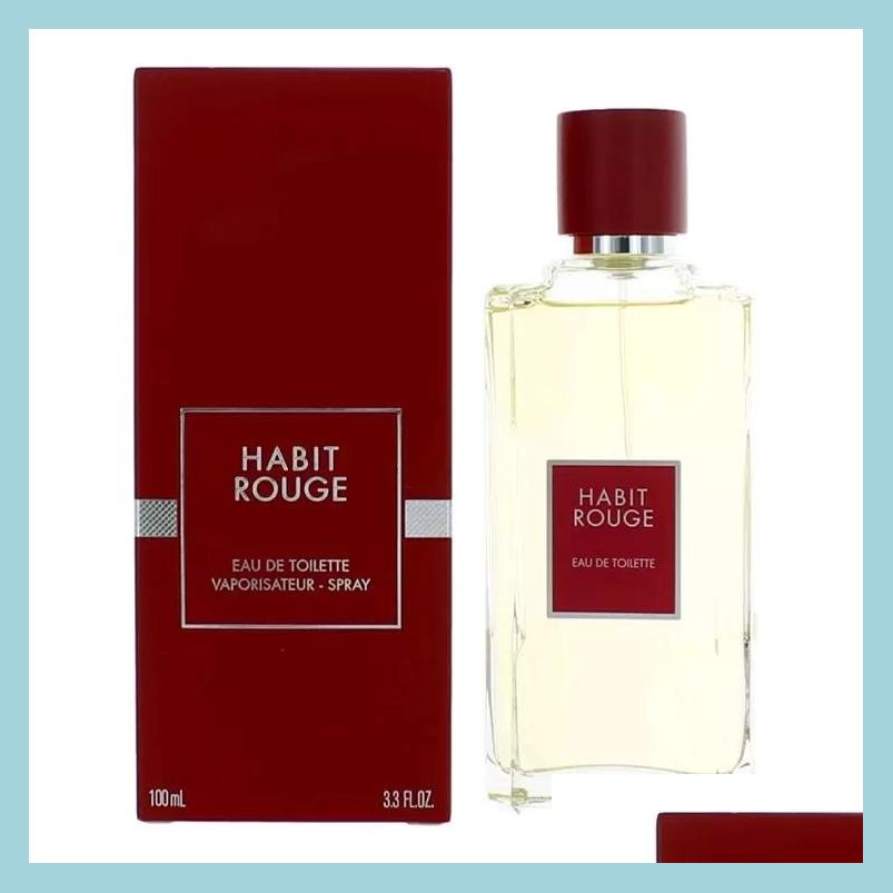 

Anti-Perspirant Deodorant Luxury Man Per Habit Rouge 100Ml Edt Fragrance Good Smell Long Time Lasting Body Mist Fast Ship Drop Deliv Dhrnl