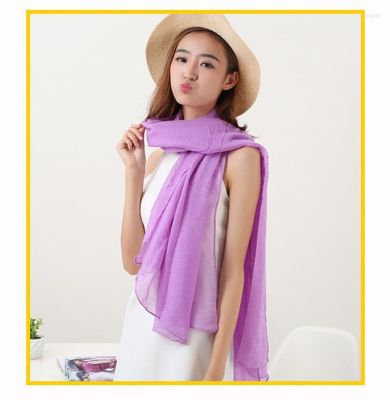 

Scarves 10pcs/lot Linen Solid Color Cape Shawl Ultra Muslim Hijab Muffler Scarf Candy