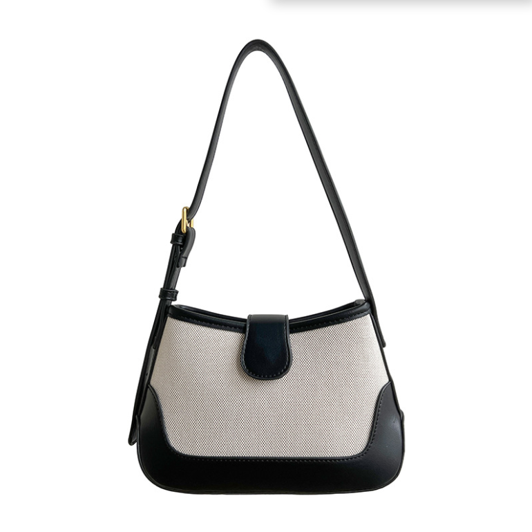 

2022 European and American ladies shoulder bag stitching solid color PU leather handbags female bags classic large-capacity bag