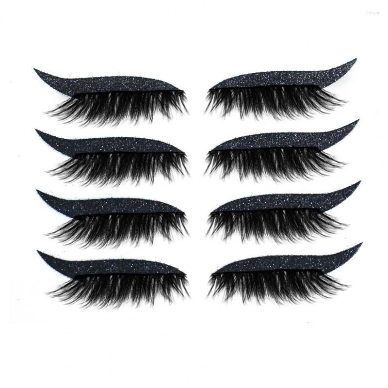 

False Eyelashes 4 Pairs/Set Eyeliner Sticker Reusable Waterproof Colorful Makeup Beauty Fashion Eyelid Line For Female