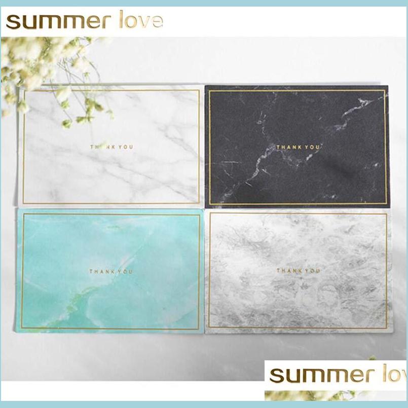 

Other 100Pc/Lot Mini Marbled Gold Stam Cards Simple Creative Greeting Card Birthday Wishes Christmas Postcard Drop Delivery Jewelry Dhai6